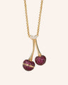 Special Edition Cherries Necklace with Pavé Rubies