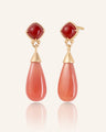 Special Edition Blush Carnelian and Garnet Earrings