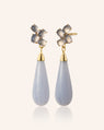 Special Edition "Moondust" Drop Earrings with Banded Chalcedony