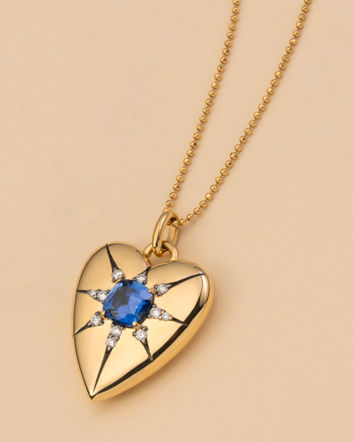 Special Edition Heart Necklace with Blue Sapphire