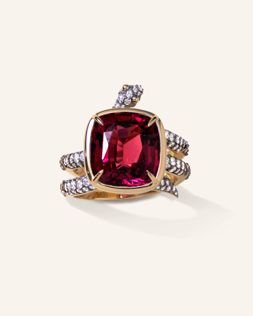 Special Edition Garnet Snake Ring