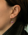 Special Edition Kiss Earrings with Malaya Garnet and Diamonds