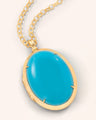 Special Edition 18K Yellow Gold Oval Turquoise Locket