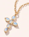 Special Edition Blue Moonstone Cross Charm with Diamonds