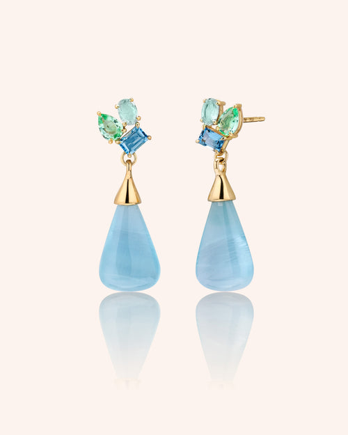 Special Edition Blue Lagoon Aqua Drop Earrings