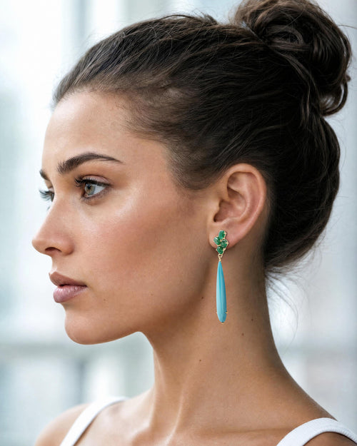Special Edition Deco Sky Turquoise Drop Earrings
