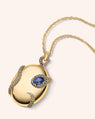 Special Edition Oval Snake Locket with Blue Sapphires