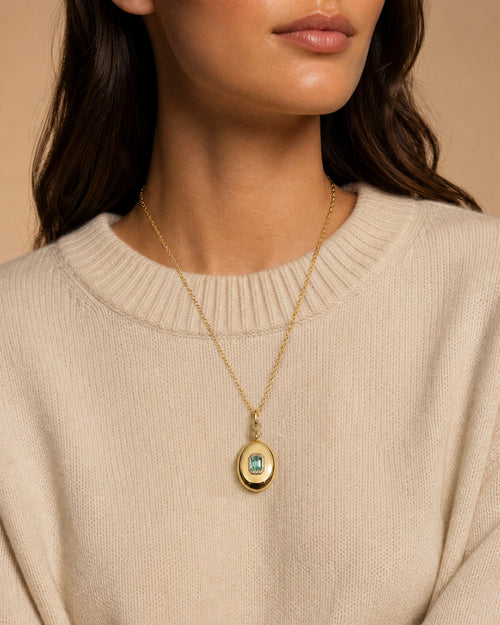 Special Edition Lagoon Tourmaline Oval Locket