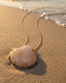 Special Edition Shell Necklace with Agate in 18K Yellow Gold