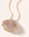 Special Edition Shell Necklace with Agate in 18K Yellow Gold