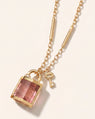 Special Edition Lock and Key Pink Tourmaline Necklace