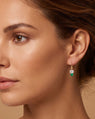 Special Edition Mine Cut Diamond and Trillion Emerald Earrings