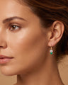 Special Edition Mine Cut Diamond and Trillion Emerald Earrings