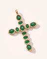 Special Edition Emerald Cabochon Cross Charm