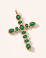 Special Edition Emerald Cabochon Cross Charm