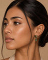 Special Edition Rings of Saturn Earrings with Emerald Drop and Pavé Emeralds