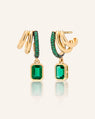 Special Edition Rings of Saturn Earrings with Emerald Drop and Pavé Emeralds