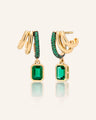 Special Edition Rings of Saturn Earrings with Emerald Drop and Pavé Emeralds