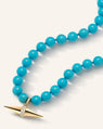 Special Edition 18K Yellow Gold Points North Toggle with Turquoise Necklace