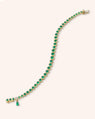 Special Edition Graduated Round Bezel Set Emerald 18K Gold Tennis Bracelet