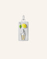 Lemons to Lemonade Charm in Sterling Silver with Light Yellow Sapphires
