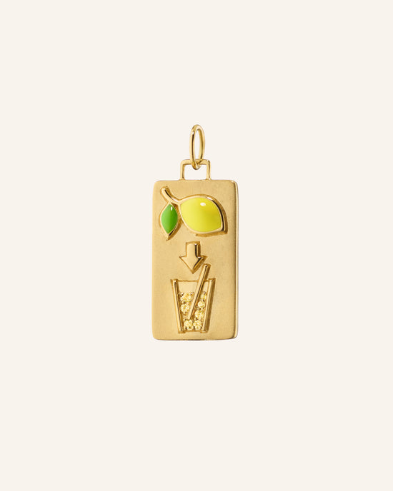 Lemons to Lemonade Charm with Yellow Sapphires