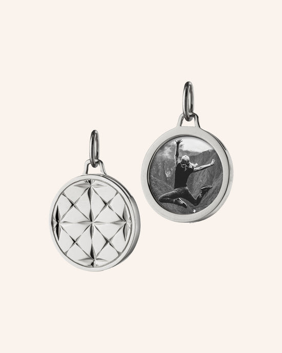 Small Round Mosaic Half Locket