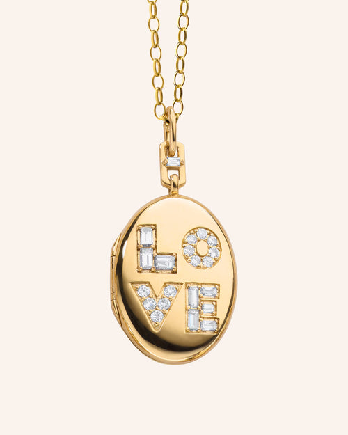 Special Edition Oval LOVE Locket with Diamonds