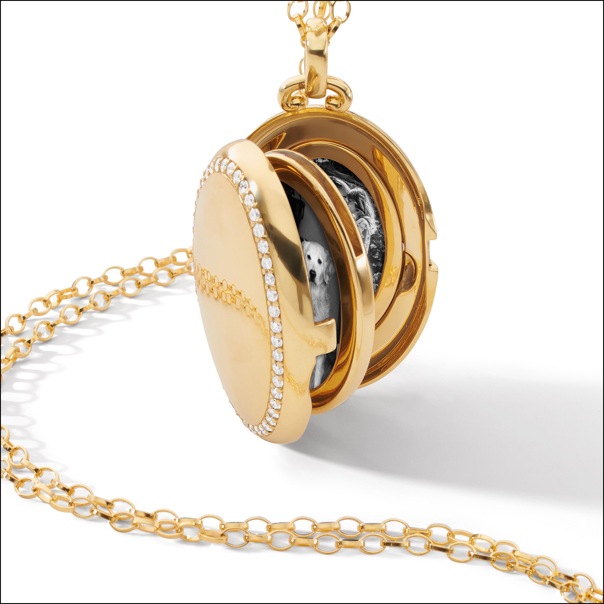 Women Girls Locket Necklace Platinum 18K Gold Photo Lockets that Hold  Picture,Chain 20 Inch Personalized Gift Custom Love Heart Image Necklaces -  Walmart.com