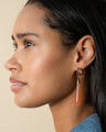Special Edition "Rings of Saturn" Drop Earrings with Orange Aventurine and Garnet
