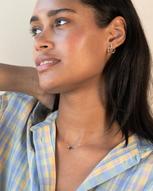 The Black Sheep Necklace with Black Diamonds