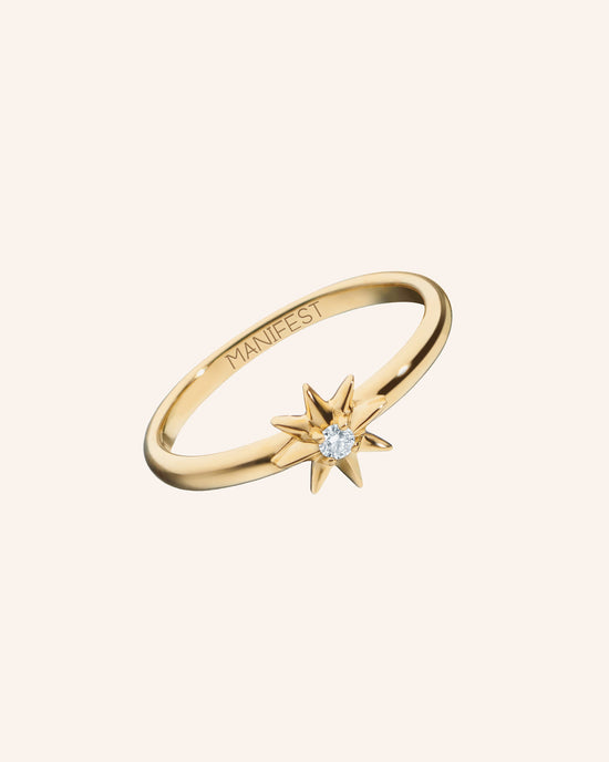 Manifest Star Poesy Stackable Ring
