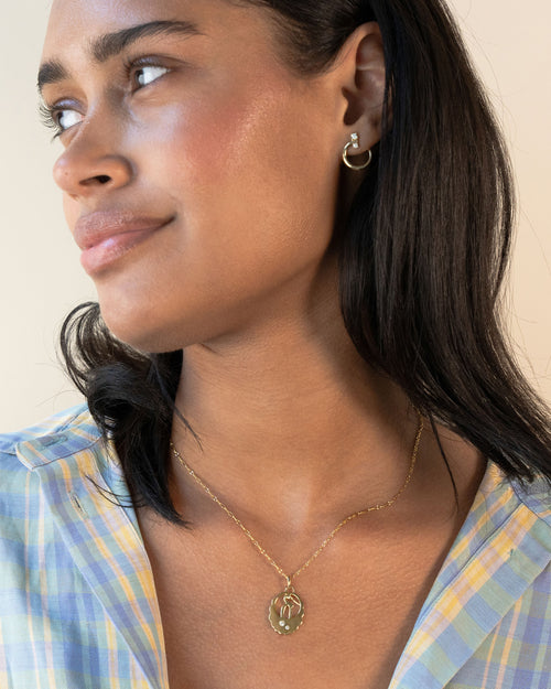 Crane Necklace with Diamonds