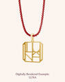 Custom Monogram Pendant Necklace with "Skylar" Red Chain