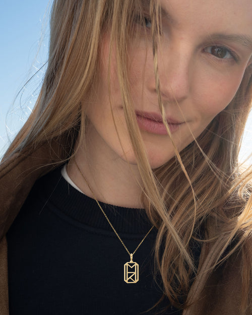 Custom Monogram Pendant Necklace