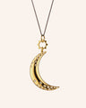 "Dream" Moon Necklace with Diamonds