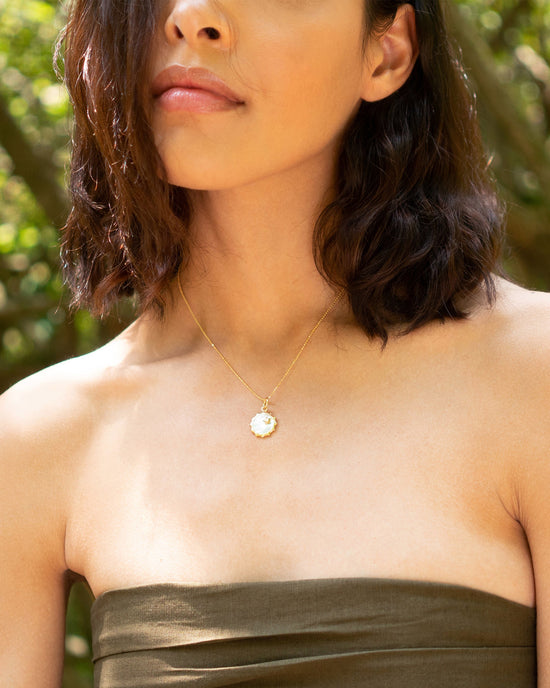 Mother of Pearl Sun and Star Necklace