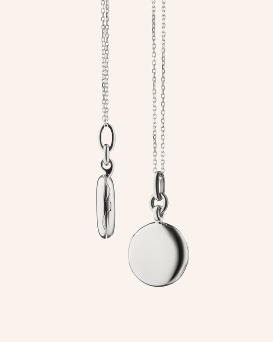 Sterling Silver Slim Round Nan Locket