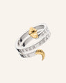 Never Fear Snake Two-Tone Stackable Ring