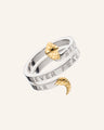 Never Fear Snake Two-Tone Stackable Ring