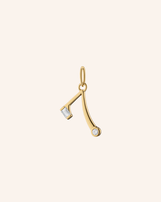 "Number" 18K Gold Necklace with Diamonds