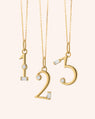 Number 18K Gold Necklace with Diamonds