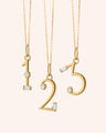 Number 18K Gold Necklace with Diamonds