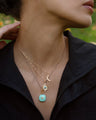 Petite Moon and Diamond Necklace