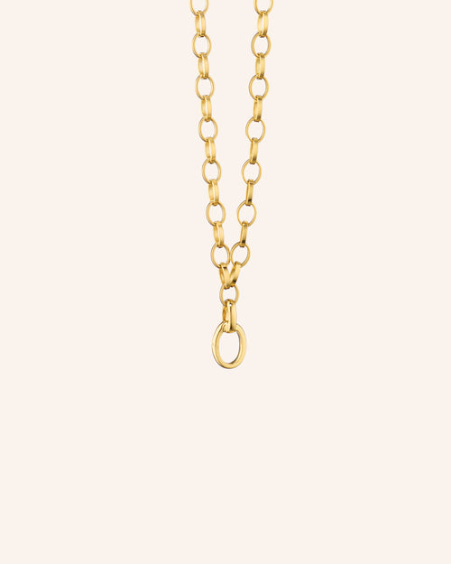22 inch Design Your Own Large Link 18K Gold Charm Chain Necklace