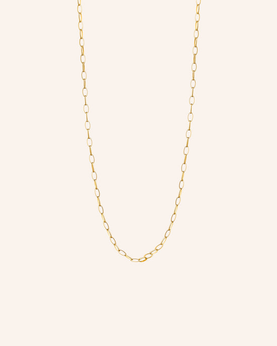 18K Gold Oval Link Chain