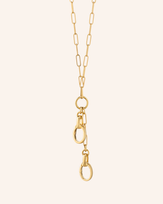 Design Your Own Paperclip Link Charm Chain Necklace, 2 Charm Stations