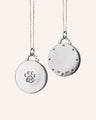 Small "Paw Print" Engravable Necklace with White Sapphires