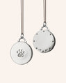 Small "Paw Print" Engravable Necklace with White Sapphires