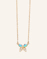 Crystal Opal Butterfly Necklace